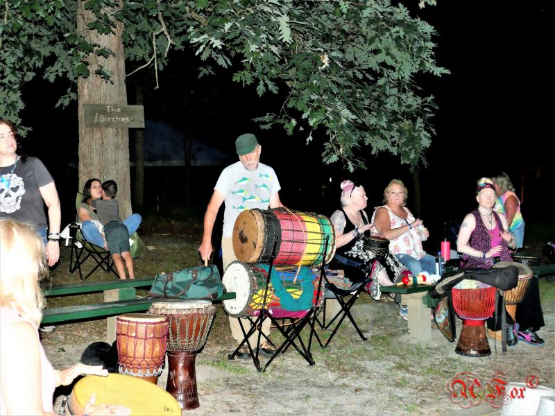 Jim Dav at the fire circle