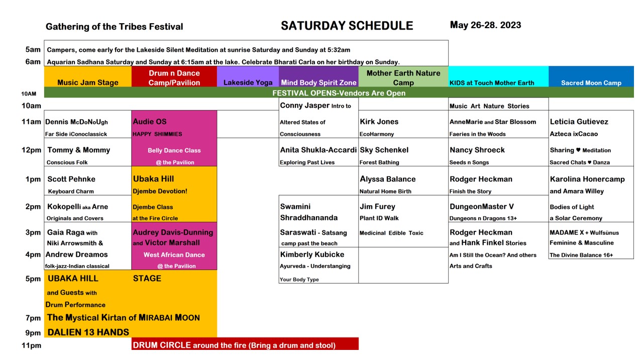 Full Festival Schedule