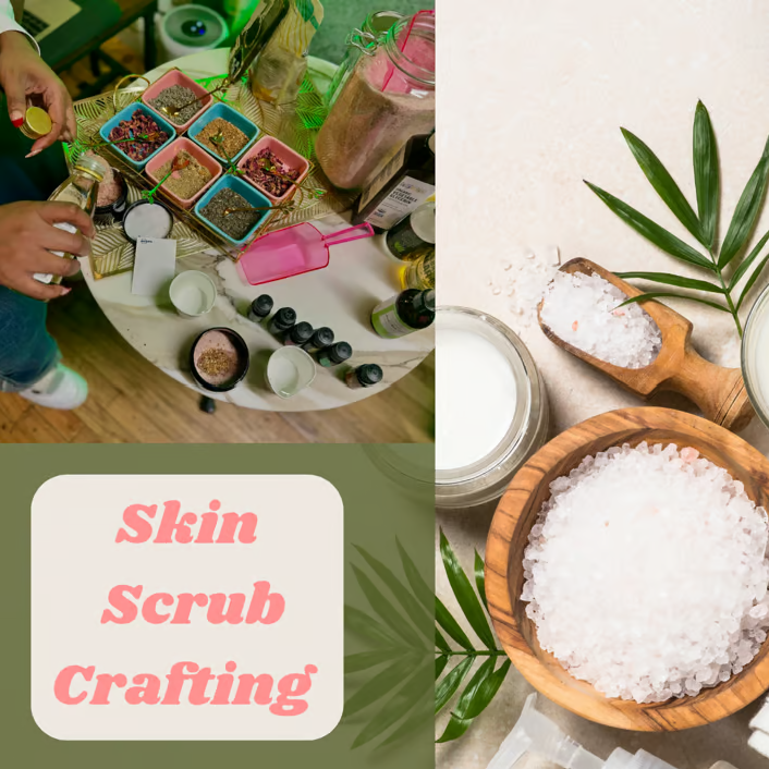 DIY Organic Skin Scrub Making – made with salts, sugars, and skin-loving herbs from Jade "Violet" Mapp